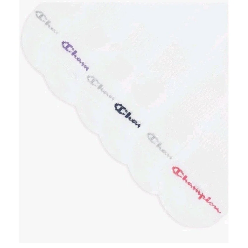 CHAMPION SOCKS WOMEN'S - LOW CUT  WHITE  - SHOE SZ 4-10 PACK 6